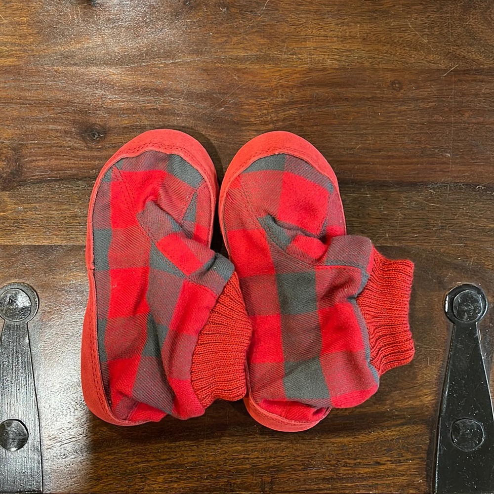 NWT Lands’ End Novelty Flannel (Rich Red) Pullon Slippers